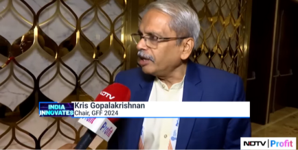 Mr. Kris Gopalakrishnan, Chair GFF 2024, on NDTV Profit