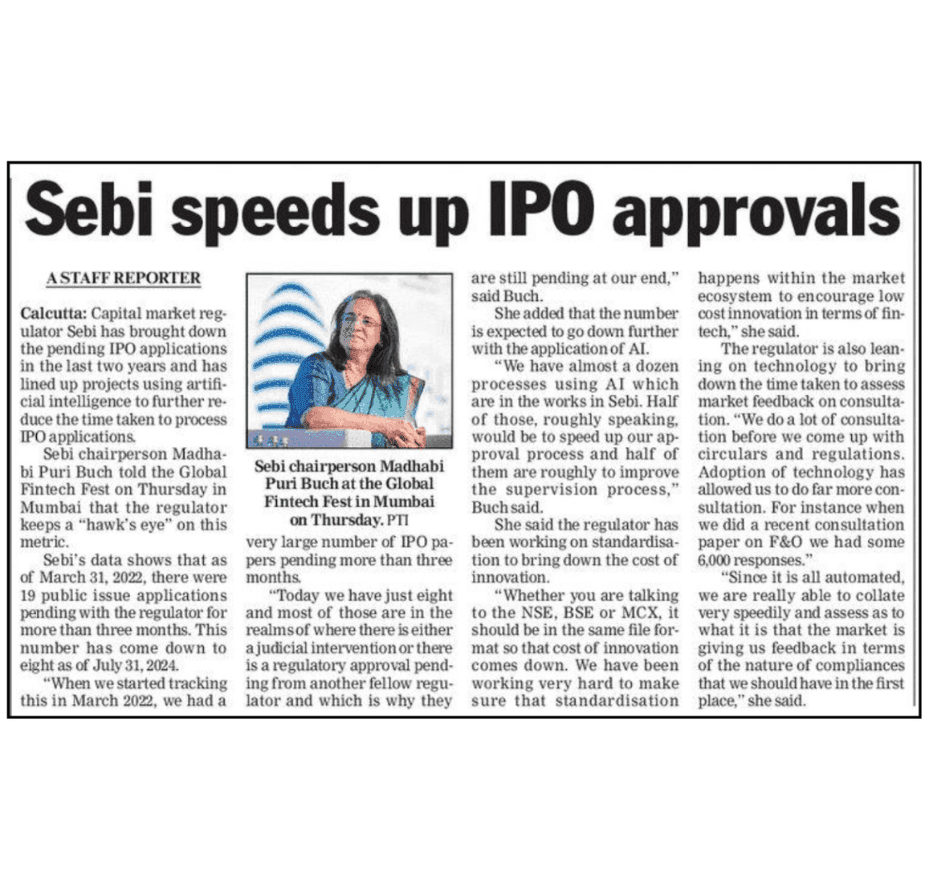 Sebi speeds up IPO approvals