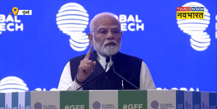 Hon'ble Prime Minister Shri Narendra Modi addressing Global Fintech Fest 2024